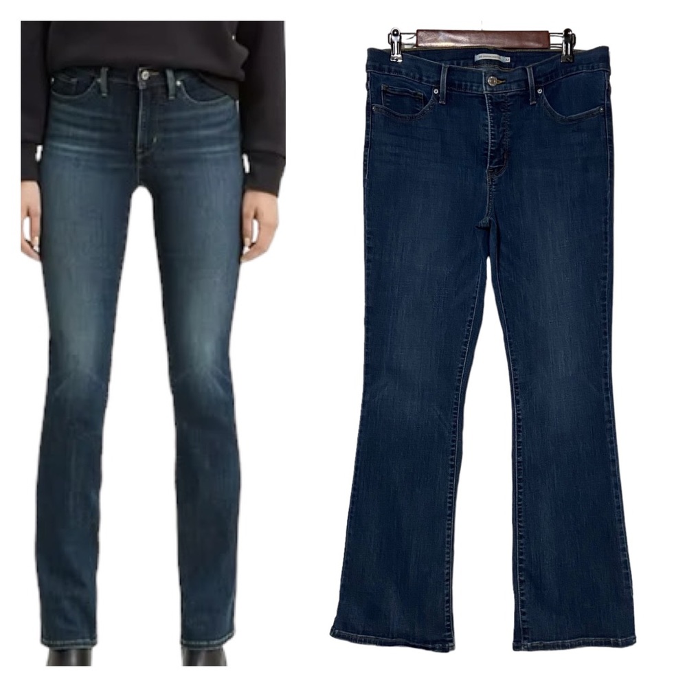 Levi’s 315 Shaping Boot Cut Dark Wash Jeans Blue